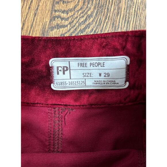 Free People Womens A-Line Short Red Velvet Stitch Fix Skirt Sz 29 NWT - Picture 5 of 8